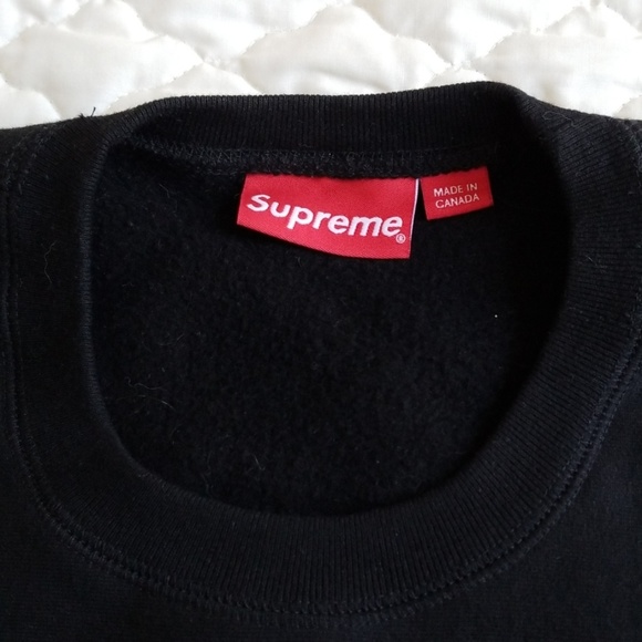 Supreme Crewneck Sweatshirt L Black FW15 - Picture 4 of 5